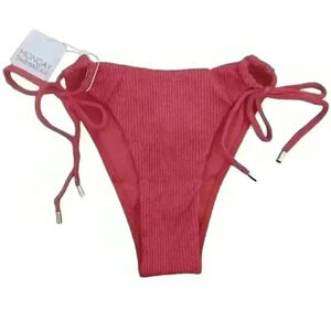 Monday Swimwear Women's Cala Conta Crinkle Sangria Orange Bottom P (0-2)